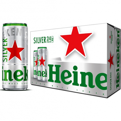 Thùng Bia Heineken Bạc Lon Cao 330ml*24 lon
